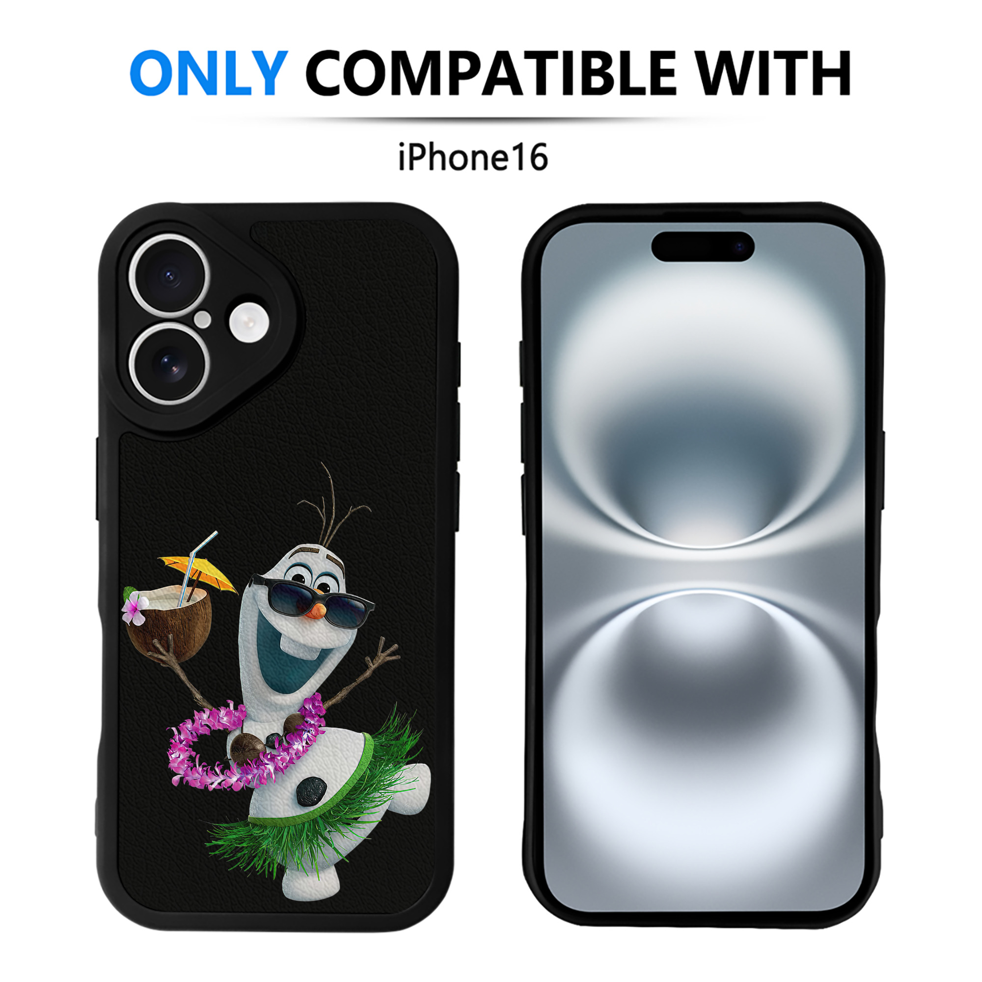 （画像用） アナと雪の女王 アンナ エルサ Frozen Anna Elsa 【iPhone 16シリーズ対応】シリコンスマホケース（レザー調） 材質：シリコン